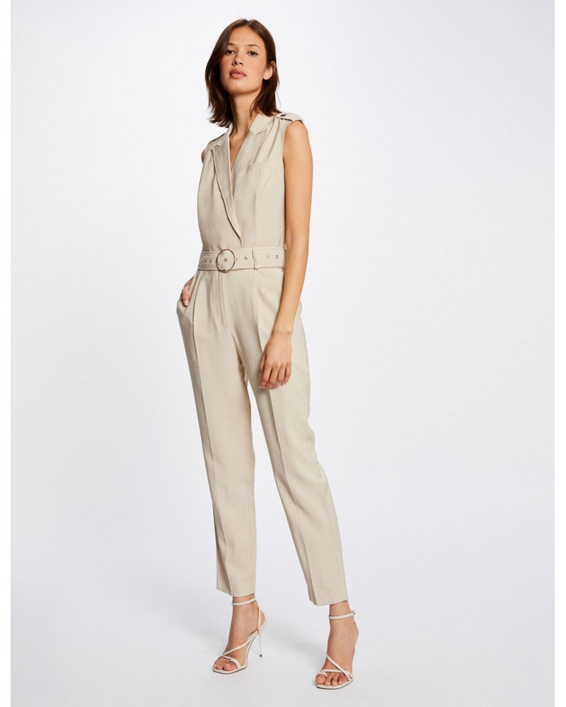 MONO SIN MANGAS BEIGE MORGAN MORGAN ROPA MUJER MONO SIN MANGAS BEIGE MORGAN MORGAN ROPA MUJER