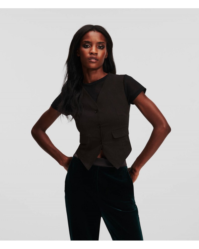 CAMISETA MUJER CHALECO KARL LAGERFELD 240W1708 NEGRO KARL LAGERFELD CAMISETA MUJER CHALECO KARL LAGERFELD 240W1708 NEGRO KARL LAGERFELD
