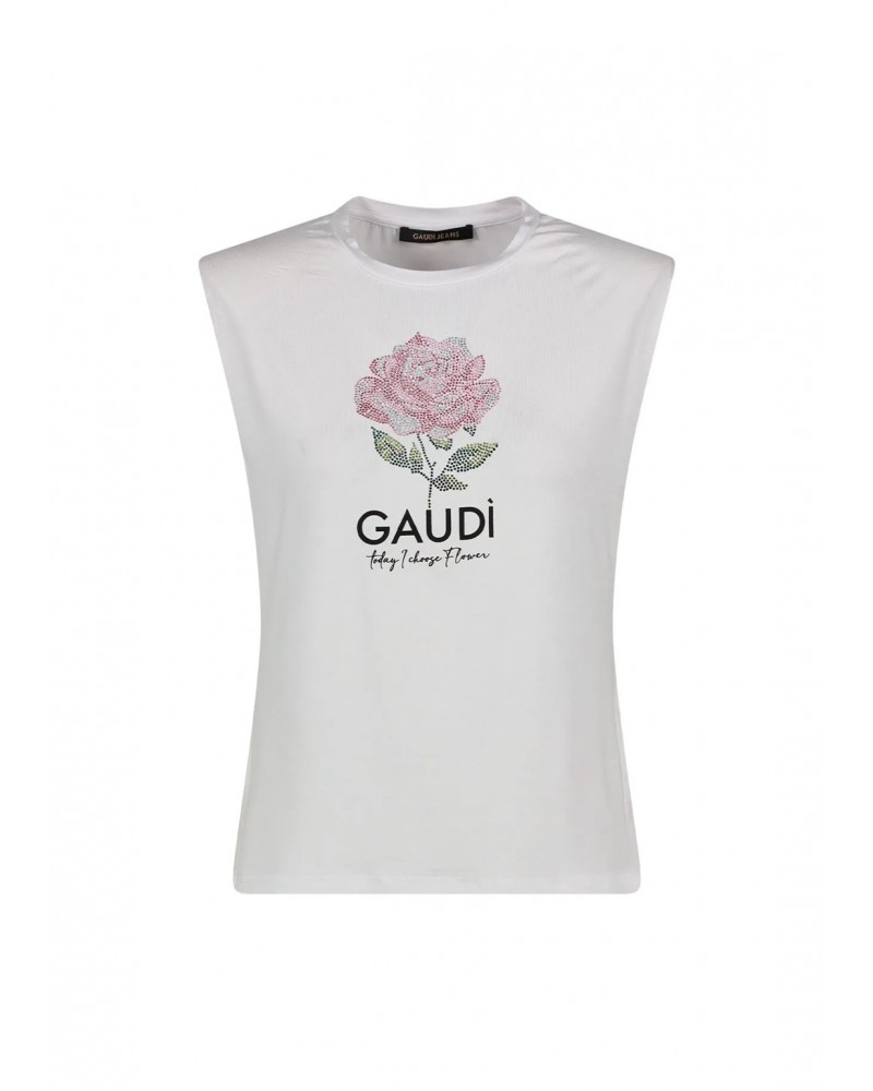 CAMISETA MUJER GAUDI BLANCA 411BD64030 GAUDI CAMISETA MUJER GAUDI BLANCA 411BD64030 GAUDI