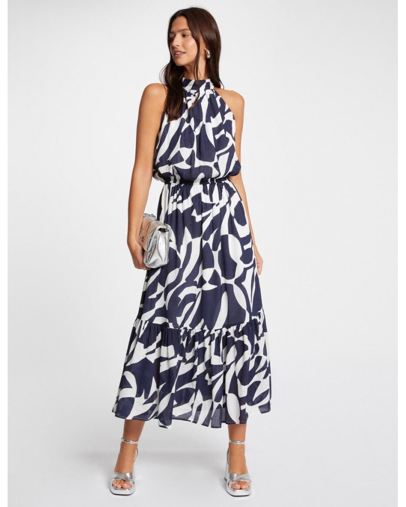 VESTIDO LARGO MORGAN ESTAMPADO RPLUM MORGAN ROPA MUJER VESTIDO LARGO MORGAN ESTAMPADO RPLUM MORGAN ROPA MUJER