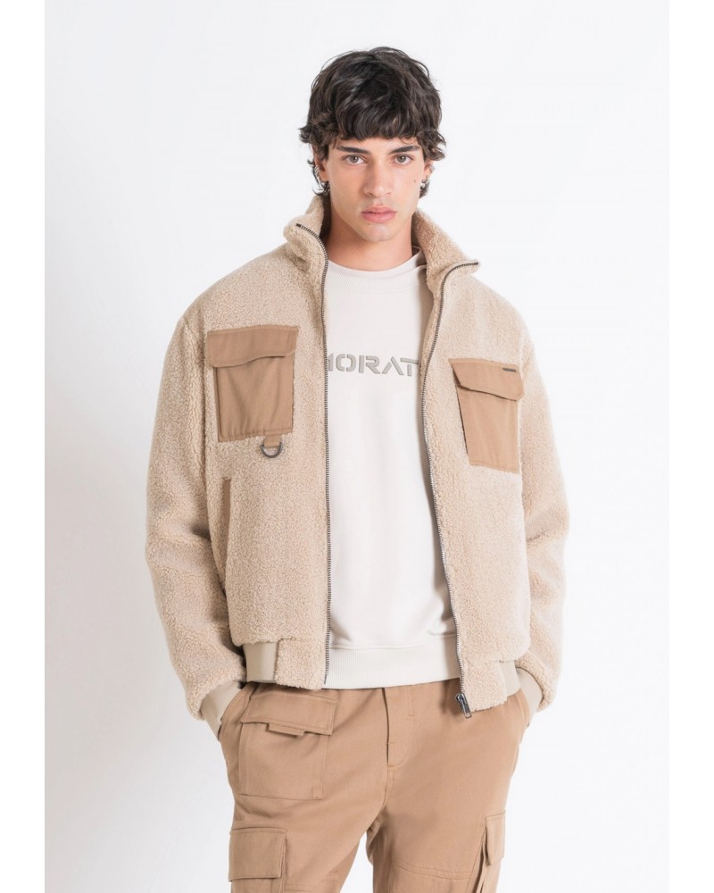 CAZADORA BEIGE CON BOLSILLOS ANTONY MORATO MMFL01026 ANTONY MORATO CAZADORA BEIGE CON BOLSILLOS ANTONY MORATO MMFL01026 ANTONY MORATO