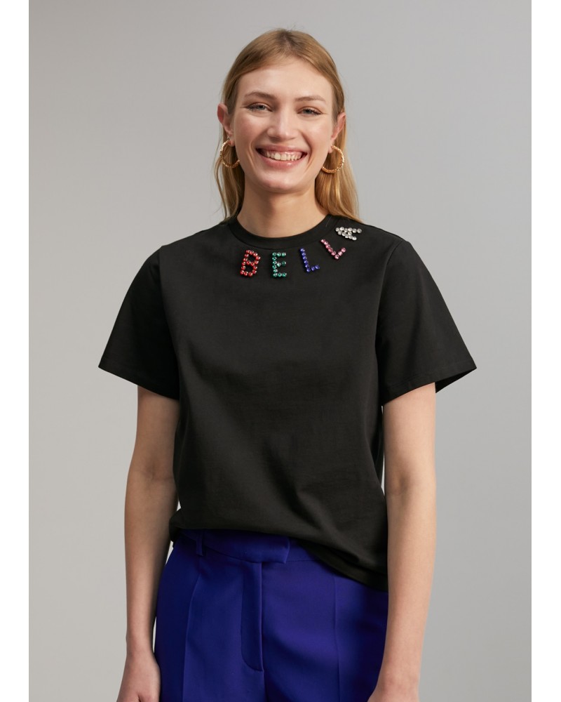 CAMISETA NEGRA LOLA CASADEMUNT BY MAITE MF2415009 LOLA CASADEMUNT CAMISETA NEGRA LOLA CASADEMUNT BY MAITE MF2415009 LOLA CASADEMUNT