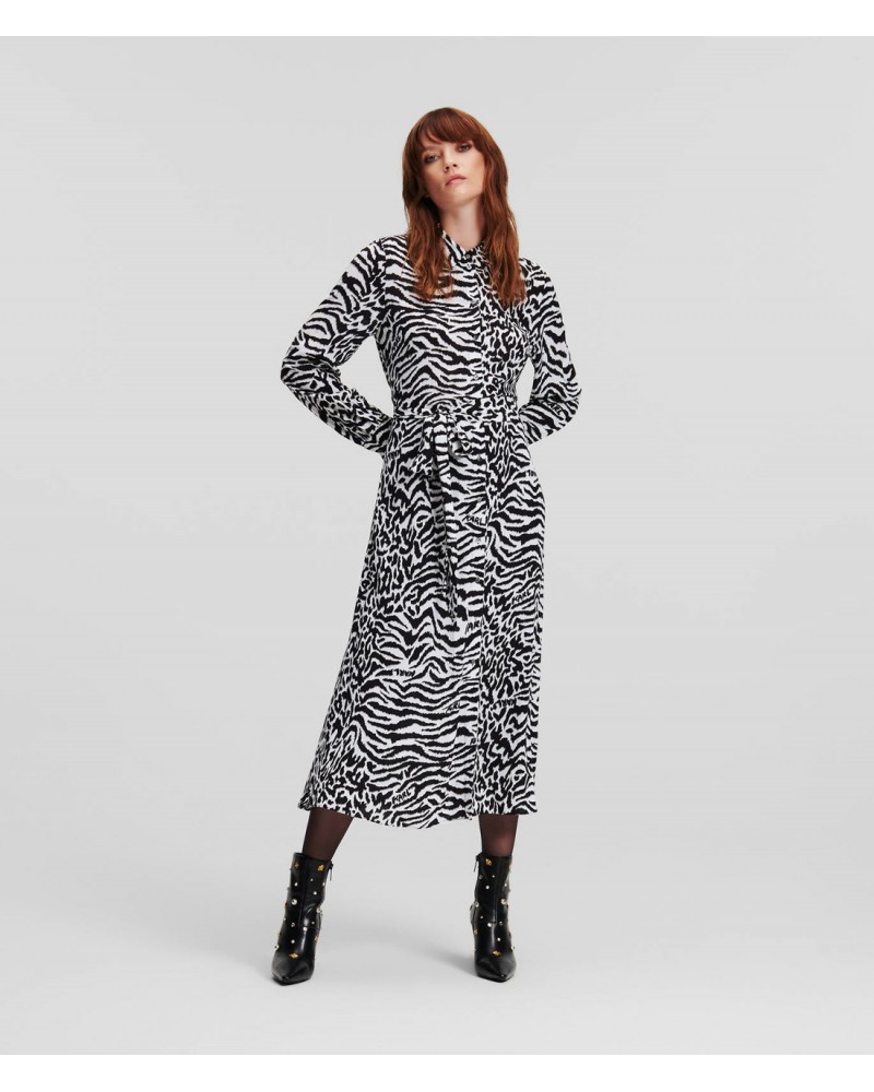VESTIDO LARGO CAMISERO KARL LAGERFELD 240W1300 ANIMAL PRINT KARL LAGERFELD VESTIDO LARGO CAMISERO KARL LAGERFELD 240W1300 ANIMAL PRINT KARL LAGERFELD