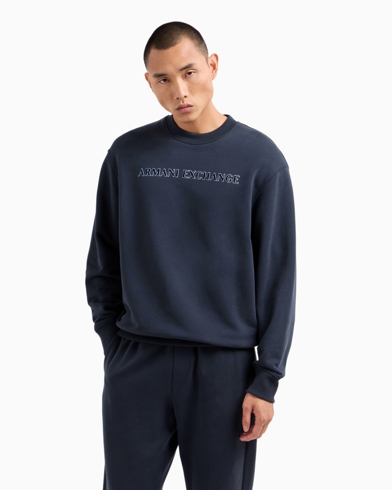 SUDADERA AZUL MARINO ARMANI EXCHANGE ARMANI EXCHANGE SUDADERA AZUL MARINO ARMANI EXCHANGE ARMANI EXCHANGE