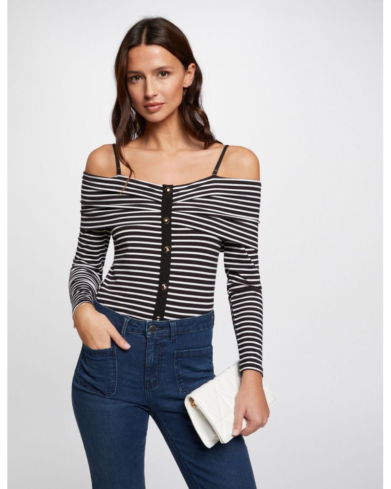 CAMISETA RAYAS MANGA LARGA MORGAN TROPEZ MORGAN ROPA MUJER CAMISETA RAYAS MANGA LARGA MORGAN TROPEZ MORGAN ROPA MUJER