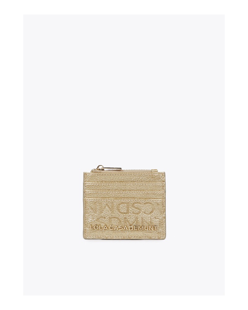 TARJETERO EFECTO PIEL MONOGRAMA DORADO LOLA CASADEMUNT LS2512014 LOLA CASADEMUNT TARJETERO EFECTO PIEL MONOGRAMA DORADO LOLA CASADEMUNT LS2512014 LOLA CASADEMUNT