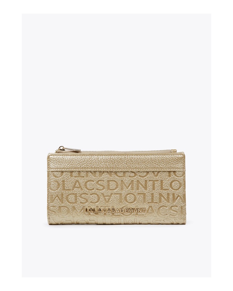 BILLETERO EFECTO PIEL MONOGRAMA DORADO LOLA CASADEMUNT LS2512018 LOLA CASADEMUNT BILLETERO EFECTO PIEL MONOGRAMA DORADO LOLA CASADEMUNT LS2512018 LOLA CASADEMUNT