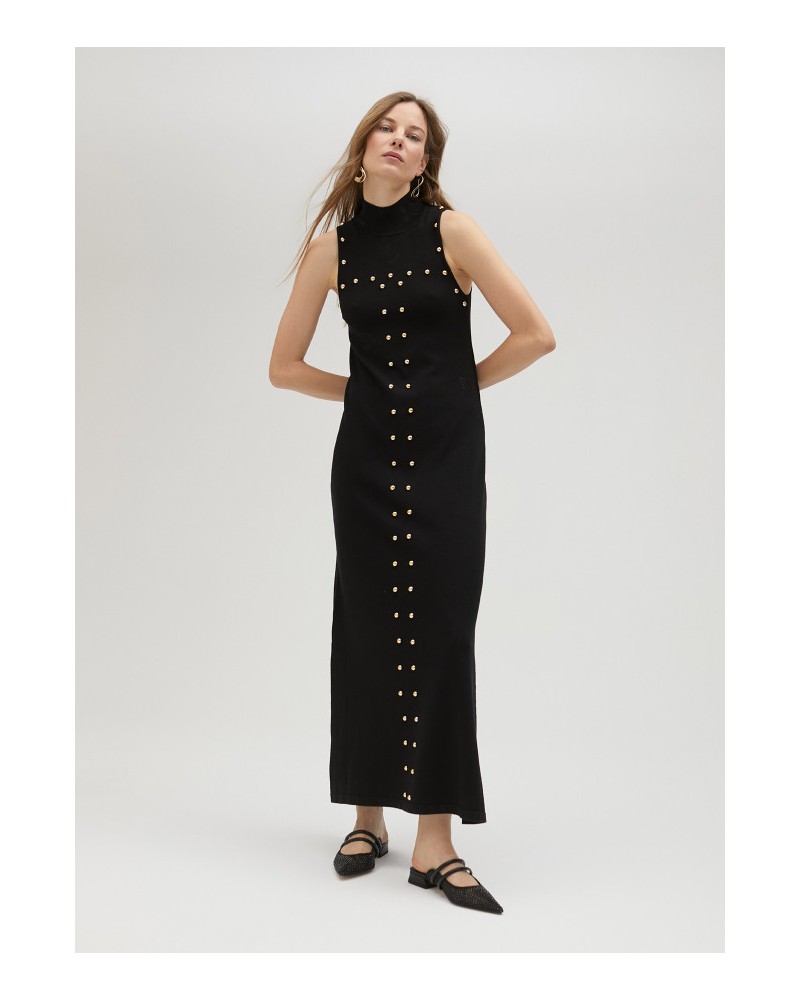 VESTIDO PUNTO LARGO TACHAS NEGRO LOLA CASADEMUNT LS2516004 LOLA CASADEMUNT VESTIDO PUNTO LARGO TACHAS NEGRO LOLA CASADEMUNT LS2516004 LOLA CASADEMUNT