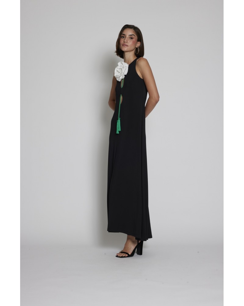 VESTIDO LARGO AURORA NEGRO MOSKADA 6810 MOSKADA VESTIDO LARGO AURORA NEGRO MOSKADA 6810 MOSKADA