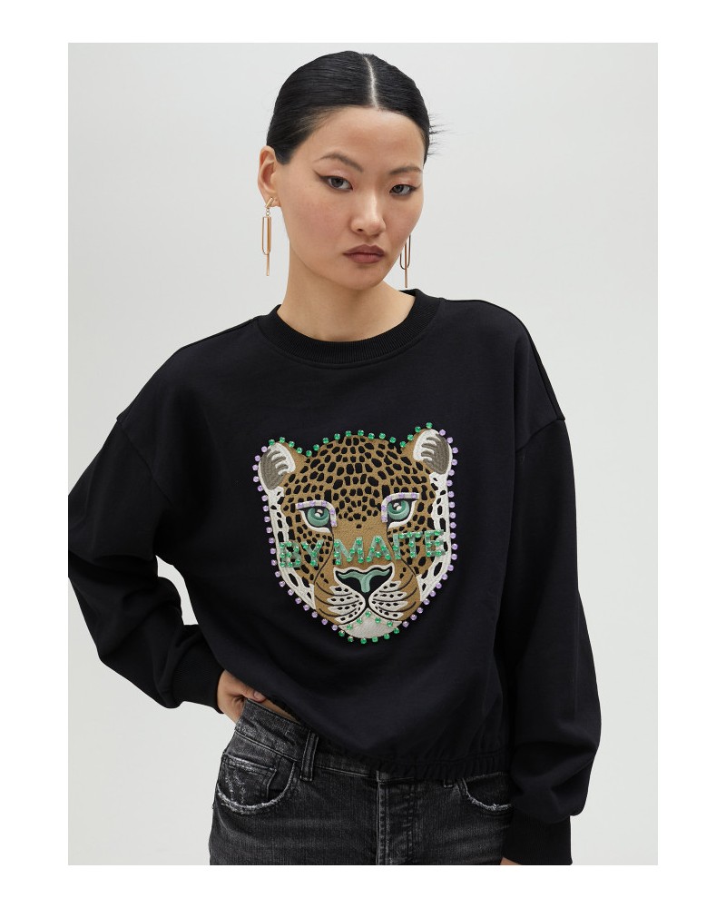 SUDADERA LEOPARDO PEDRERIA NEGRO LOLA CASADEMUNT MS2511004 LOLA CASADEMUNT SUDADERA LEOPARDO PEDRERIA NEGRO LOLA CASADEMUNT MS2511004 LOLA CASADEMUNT