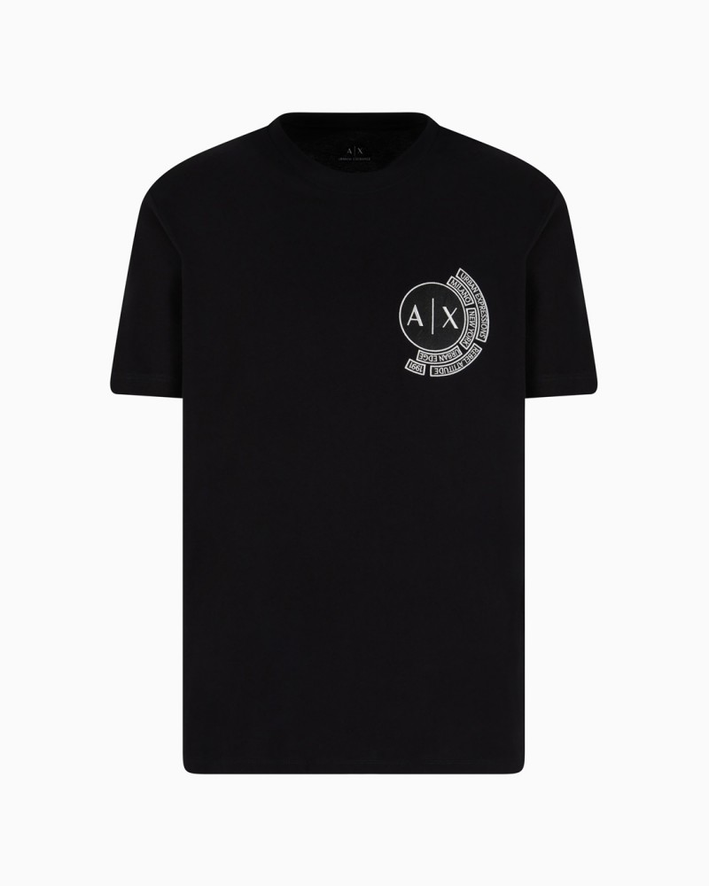 CAMISETA NEGRA ARMANI EXCHANGE LOGO BORDADO NEGRA ARMANI EXCHANGE CAMISETA NEGRA ARMANI EXCHANGE LOGO BORDADO NEGRA ARMANI EXCHANGE