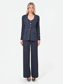 CHAQUETA BLAZER AZUL EFECTO TEJANO RINASCIMIENTO