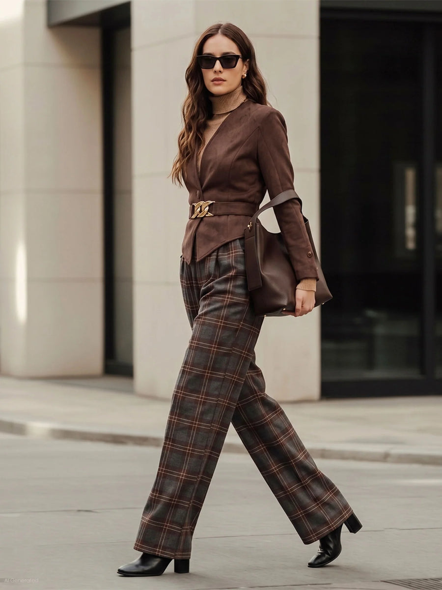 CHAQUETA MARRON EFECTO ANTE RINASCIMIENTO