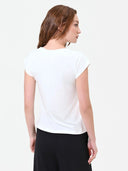 CAMISETA BLANCA CON ESTAMPADO TECKEL RINASCIMIENTO