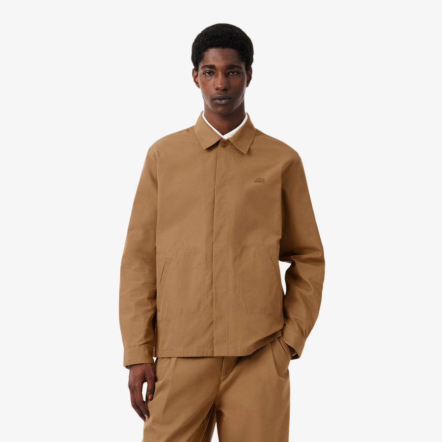 SOBRECAMISA CAMEL EN SARGA DE ALGODON LACOSTE