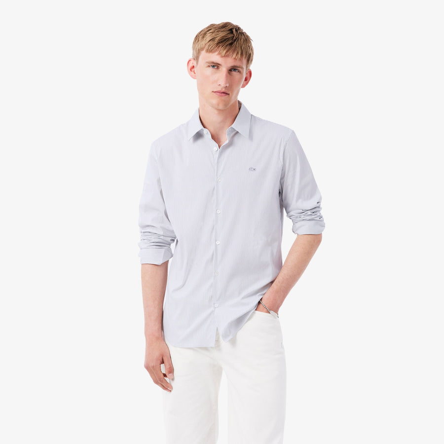 CAMISA RAYAS POPELIN STRECH SLIM FIT LACOSTE