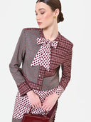 CHAQUETA BURDEOS DISEÑO PATCHWORK RINASCIMIENTO