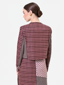 CHAQUETA BURDEOS DISEÑO PATCHWORK RINASCIMIENTO
