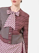 CHAQUETA BURDEOS DISEÑO PATCHWORK RINASCIMIENTO