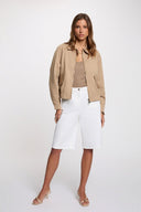 CAZADORA CORTA BEIGE MORGAN GABY