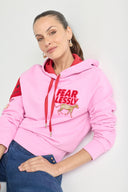SUDADERA ROSA SOLIDARIA CON CAPUCHA LOLA CASADEMUNT