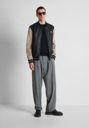 CAZADORA BOMBER COMBINADA NEGRA ANTONY MORATO