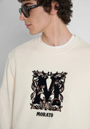 SUDADERA CRUDA REGULAR FIT LOGO ANTONY MORATO