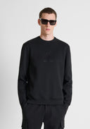 SUDADERA NEGRA REGULAR FIT CON LOGO ANTONY MORATO
