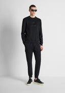 SUDADERA NEGRA REGULAR FIT CON LOGO ANTONY MORATO