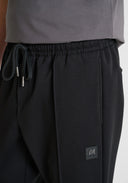 PANTALON NEGRO FELPA CON LOGO EN PLACA ANTONY MORATO