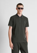 POLO VERDE REGULAR FIT EN PIQUE CON CREMALLERA ANTONY MORATO