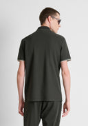 POLO VERDE REGULAR FIT EN PIQUE CON CREMALLERA ANTONY MORATO