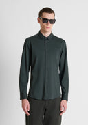 CAMISA VERDE SLIM FIT EN ALGODOR MERCERIZADO ANTONY MORATO