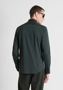 CAMISA VERDE SLIM FIT EN ALGODOR MERCERIZADO ANTONY MORATO
