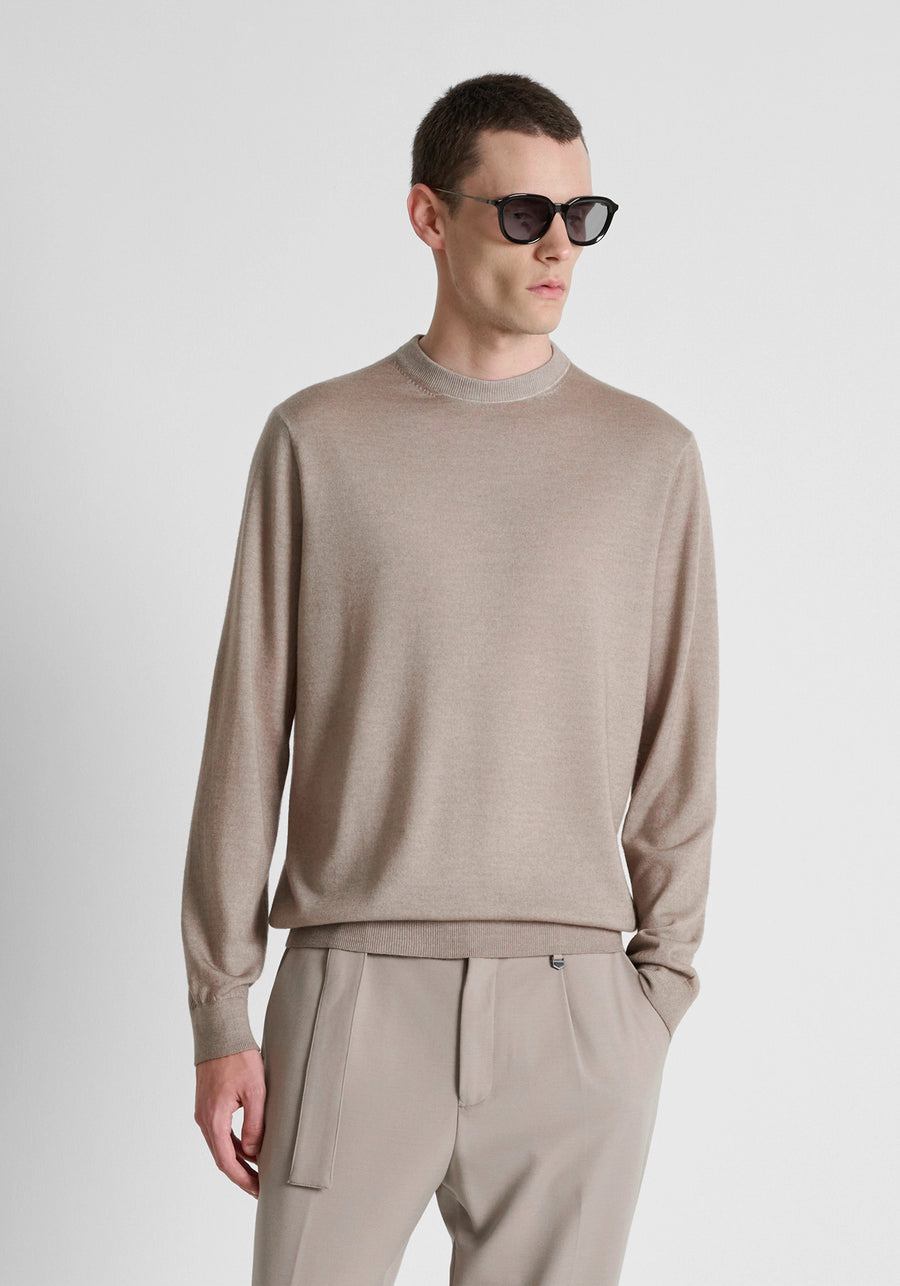 JERSEY BEIGE REGULAR FIT EN PURA LANA MERINO ANTONY MORATO