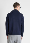 POLO PUNTO AZUL MARINO RELAXED FIT CON CREMALLERA ANTONY MORATO