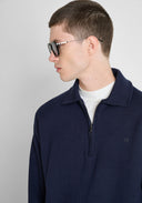 POLO PUNTO AZUL MARINO RELAXED FIT CON CREMALLERA ANTONY MORATO