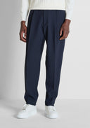 PANTALONES "SETH" AZUL MARINO CORTE RELAJADO EN PUNTO VISCOSA ANTONY MORATO
