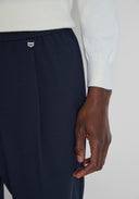PANTALONES "SETH" AZUL MARINO CORTE RELAJADO EN PUNTO VISCOSA ANTONY MORATO
