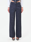 PANTALON AZUL PALAZZO EFECTO TEJANO RINASCIMIENTO