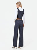 PANTALON AZUL PALAZZO EFECTO TEJANO RINASCIMIENTO