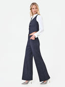 PANTALON AZUL PALAZZO EFECTO TEJANO RINASCIMIENTO