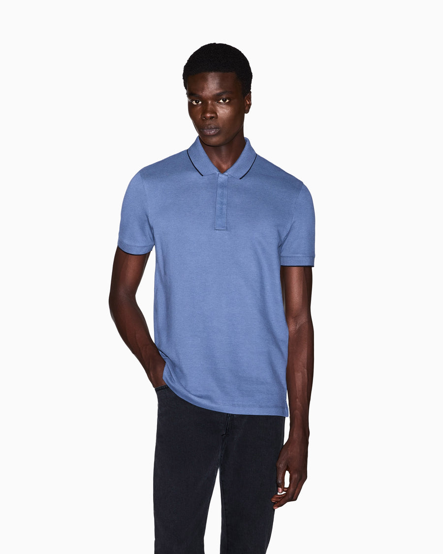 POLO AZUL PIQUÉ SLIM FIT ARMANI EXCHANGE