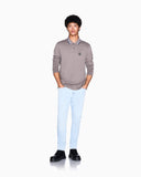 POLO MARRON MANGA LARGA EN PIQUE ARMANI EXCHANGE