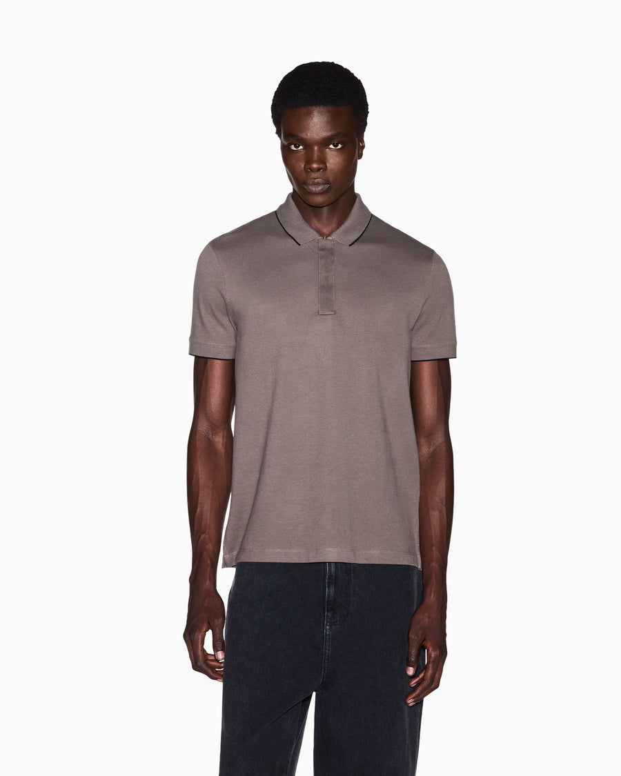 POLO MARRON PIQUE SLIM FIT ARMANI EXCHANGE