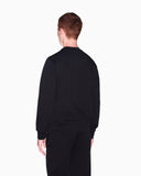 SUDADERA NEGRA CUELLO REDONDO CON LOGO ORO ARMANI EXCHANGE