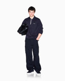 SUDADERA AZUL MARINO CUELLO POLO EN TEJIDO MODAL ARMANI EXCHANGE