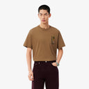 CAMISETA CAMEL CON BORDADO Y ESTAMPADO LACOSTE