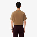 CAMISETA CAMEL CON BORDADO Y ESTAMPADO LACOSTE