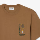 CAMISETA CAMEL CON BORDADO Y ESTAMPADO LACOSTE
